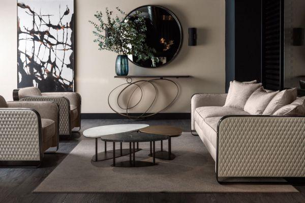 Sofa nỉ nhung phòng khách