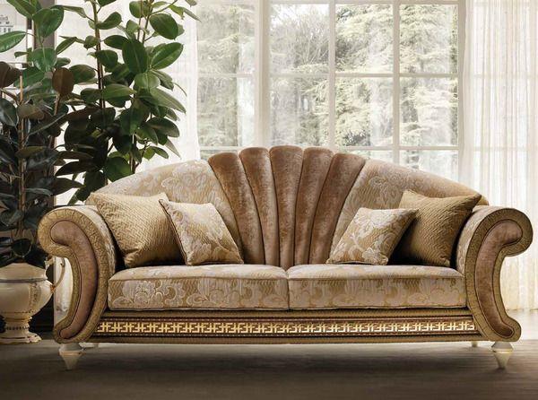 Ghế sofa bọc vải phong cách tân cổ điển