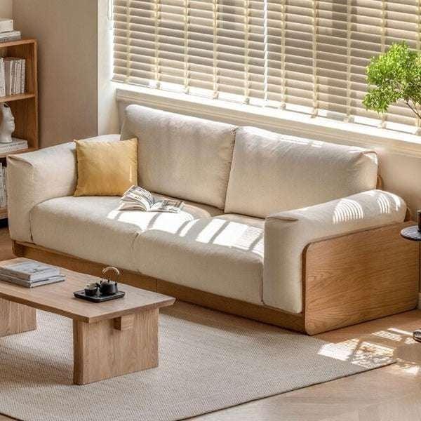 Ghế sofa trắng gỗ