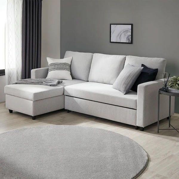 Ghế giường sofa góc chất liệu nỉ