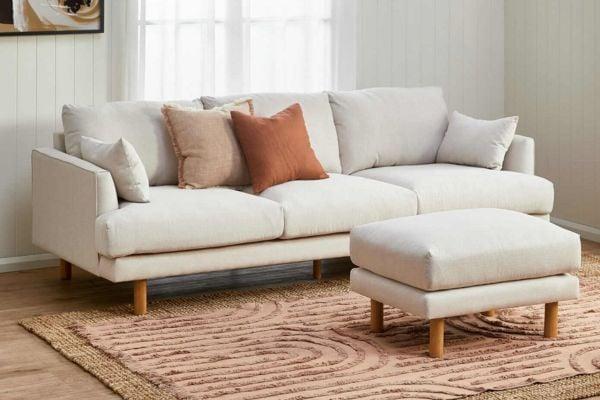 Sofa 3 chỗ đơn giản trắng
