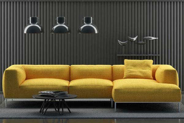 Sofa văng 3 chỗ vàng
