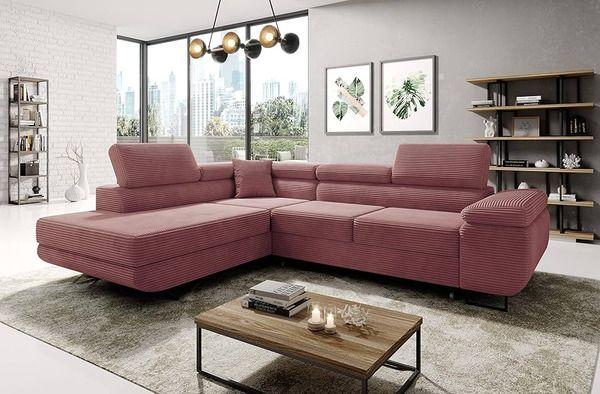 Mẫu sofa bed nỉ màu hồng