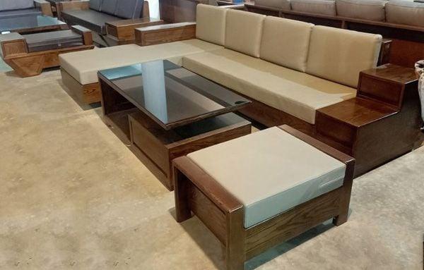 Bộ sofa khung gỗ chữ L đẹp 