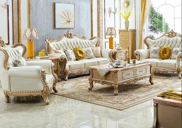 Bộ sofa có thiết kế cổ điển cho villa