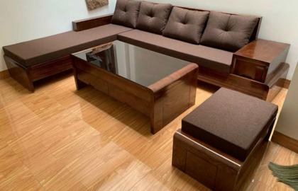 Top 15+ Mẫu sofa gỗ chữ L đẹp hiện đại cho phòng khách