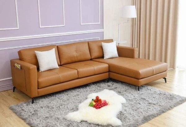 Sofa màu nâu dễ phối với nội thất