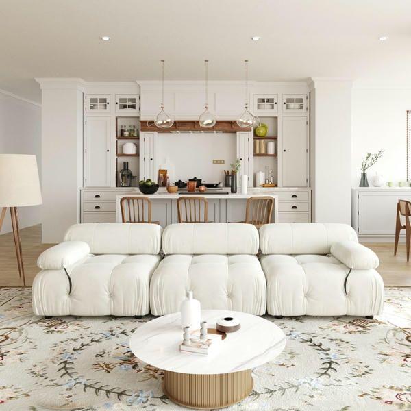 Sofa ba tối giản phù hợp mọi không gian