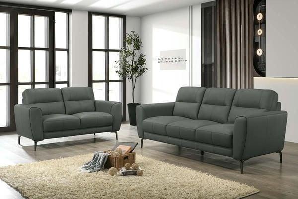 Sofa da tay vuông dài 2m