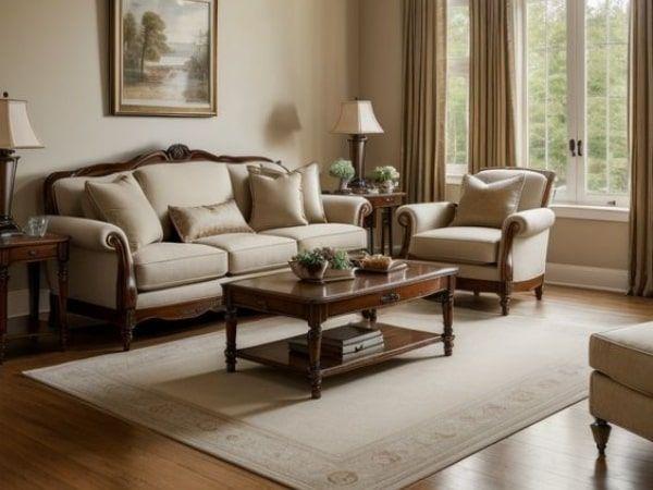 Sofa luxury vải linen phối khung gỗ