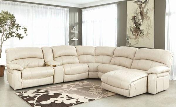 Sofa chữ l bằng da màu trắng đẹp và cao cấp