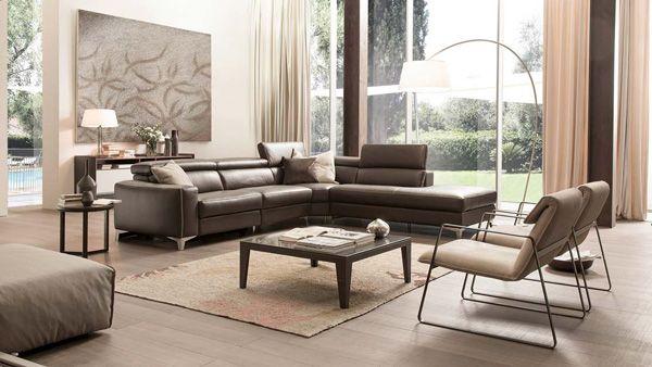 Mẫu sofa chất liệu da mang lại vẻ ngoài thanh lịch cho không gian biệt thự