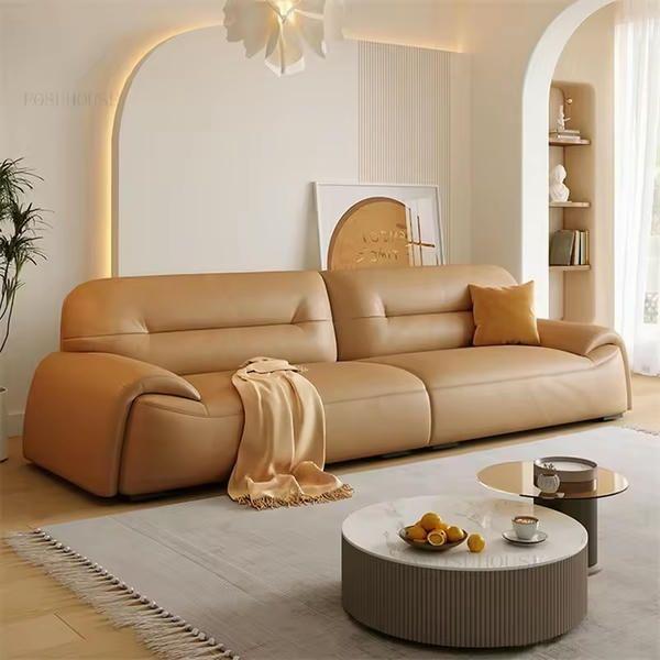 Sofa bọc da thiết kế đơn giản