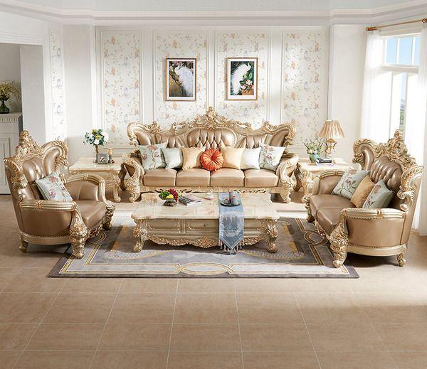 Bộ sofa phòng khách tân cổ điển