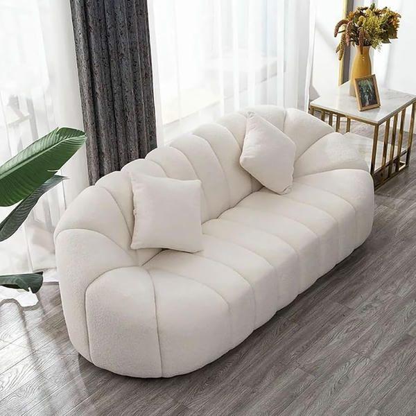 Sofa nỉ màu xám sang trọng