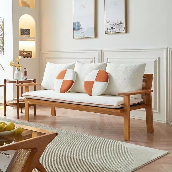 Sofa gỗ nệm 1m2 hiện đại