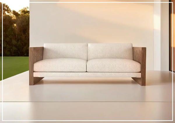 Sofa gỗ nệm 1m2 kết hợp giữa gỗ và nệm