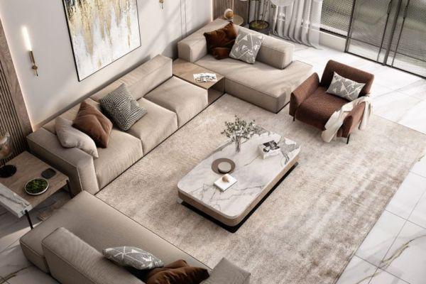 Đo diện tích phòng khách trước khi đặt sofa