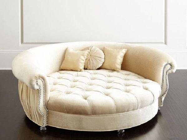 Nét đẹp tinh tế của sofa đơn tròn tân cổ điển trong phòng khách