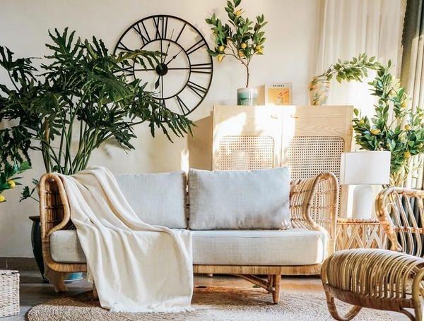 Ghế sofa mây 1m2 được sử dụng nhiều tại quán cafe sân vườn, ban công