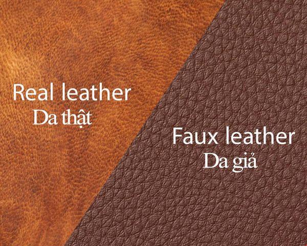 Sofa da thật và sofa da giả