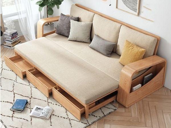 Sofa nằm có hộc đồ giúp lưu trữ đồ vật một cách gọn gàng