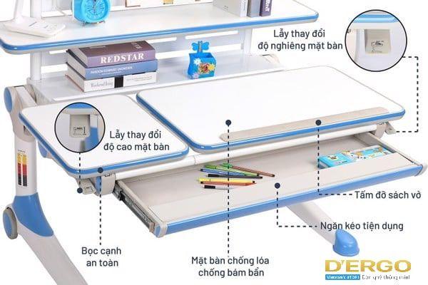 Mẫu bàn ghế học thông minh chống gù chống cận được yêu thích
