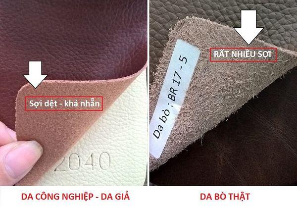 Cách nhận biết qua đường may của ghế