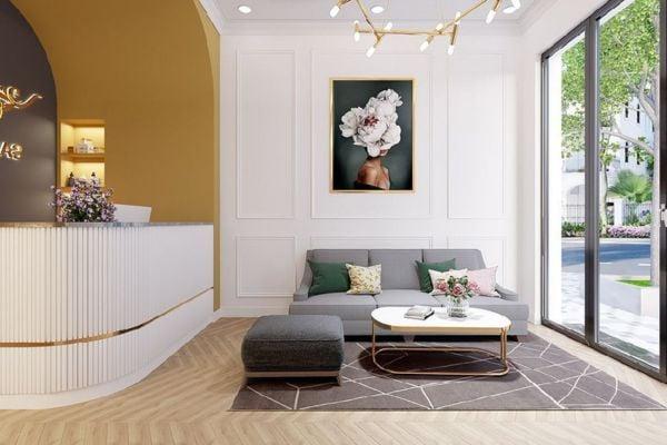 Ghế băng chờ sofa sử dụng tại trung tâm làm đẹp