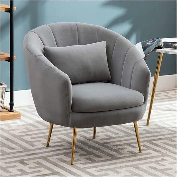 ghế chờ sofa đơn màu xám