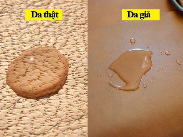 Sofa da thật sẽ có độ thẩm thấu cao hơn