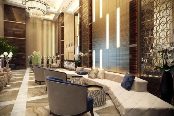 Sofa băng chờ tại khách sạn cao cấp