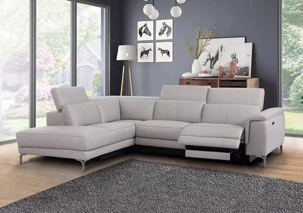 Sofa điện SF100 rộng rãi màu xám trắng