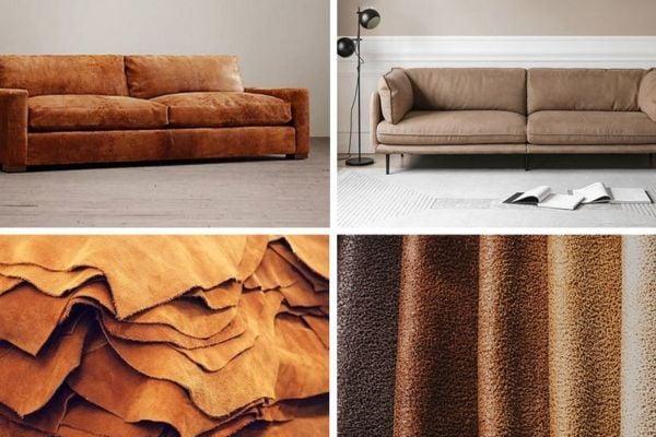 Ghế salon có chất liệu da lộn