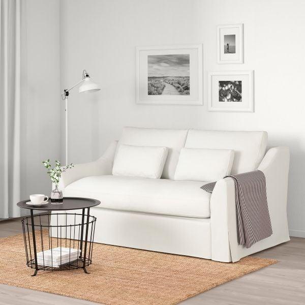 Mẫu sofa nỉ trắng