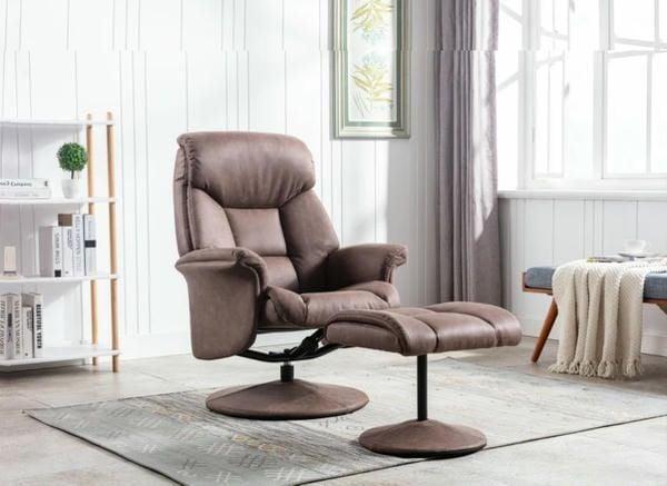 Ghế sofa đọc sách chất liệu da thanh lịch