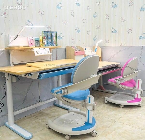 Mẫu bàn học sinh bằng gỗ đẹp có thể ngồi