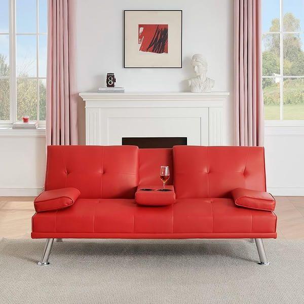 Sofa da màu đỏ
