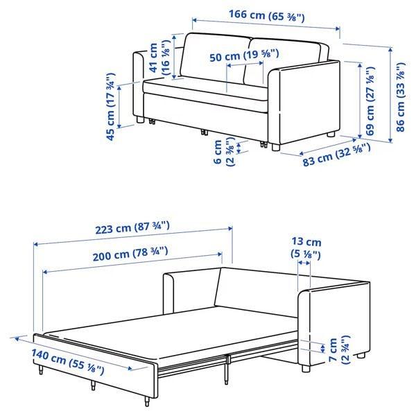 Kích thước sofa bed chi tiết cho gia đình tiết kiệm diện tích