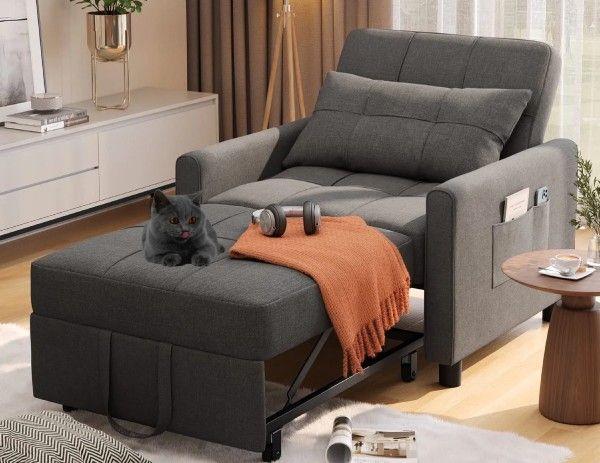 Mẫu sofa giường đơn màu đen