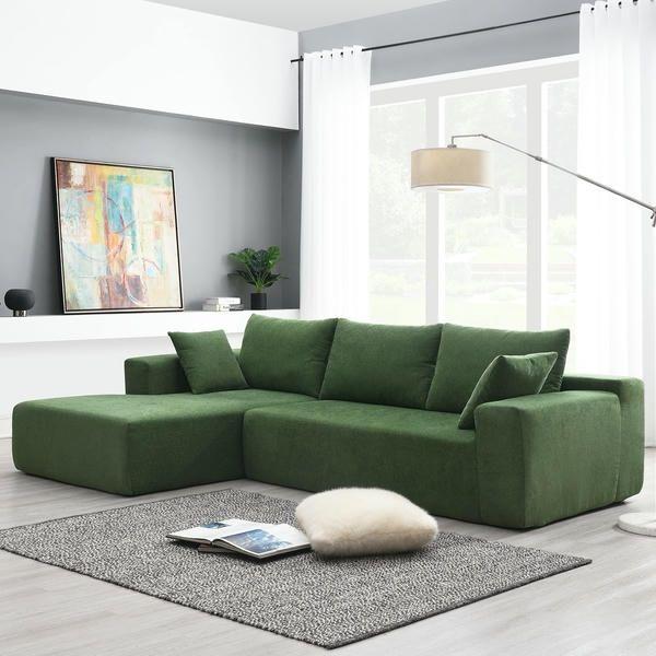 Sofa chữ L tối giản điểm nhấn thanh lịch cho phòng khách