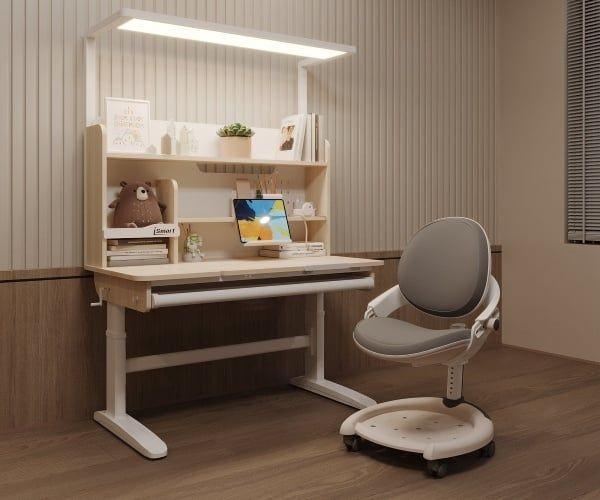 Bộ bàn học thông minh gỗ tự nhiên iSmart A12