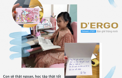 Hình ảnh lắp đặt thực tế bàn học thông minh chống gù chống cận thị