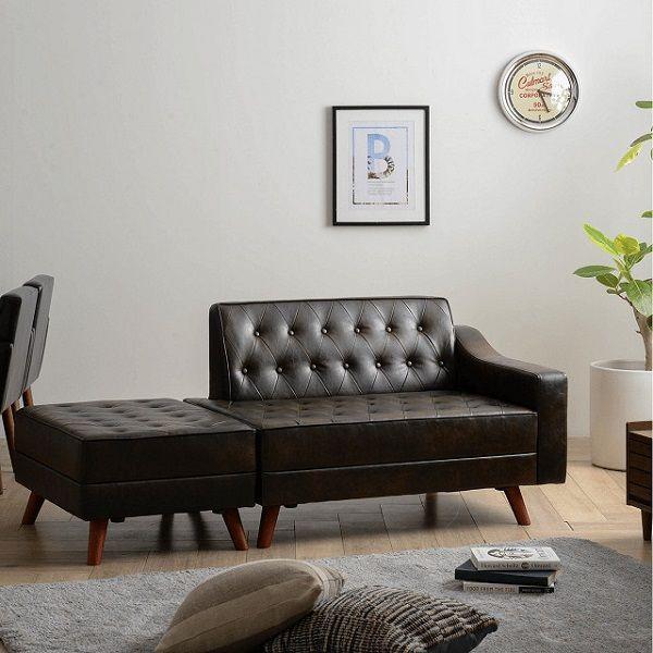 Ghế sofa nhỏ màu đen sang trọng nổi bật cho không gian phòng