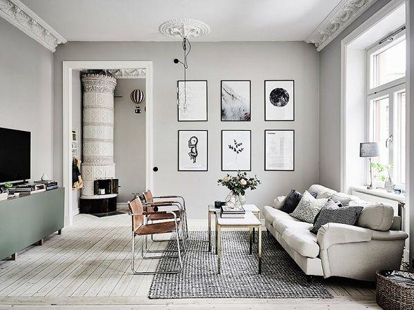 Ghế sofa màu trung tính tạo không gian rộng rãi 