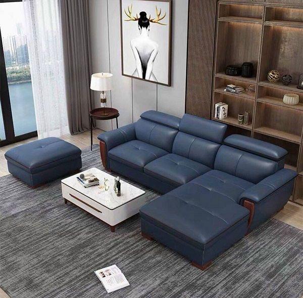 Ghế sofa màu xanh biển đẹp mắt, ấn tượng 