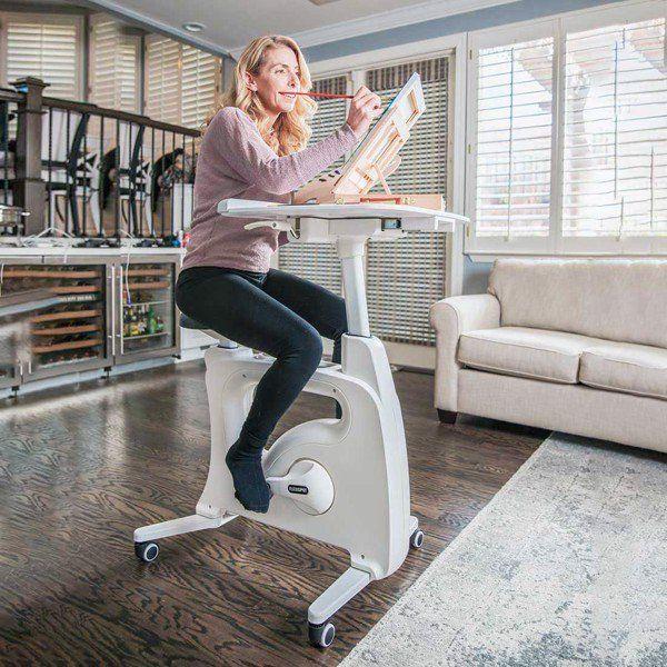 Bàn Làm Việc nâng hạ chiều cao kết hợp Đạp Xe Thư Giãn Deskcise Pro