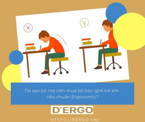 Bộ bàn ghế trẻ em tiêu chuẩn Ergonomic là gì