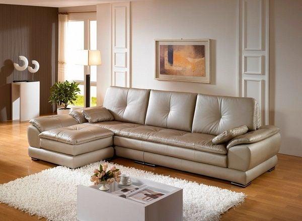 Ghế sofa chất liệu bằng da sang trọng, lịch sự
