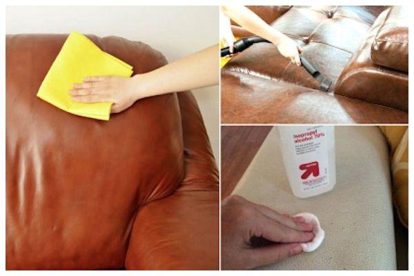 Cách tẩy vết mực bút bi trên sofa da với nước